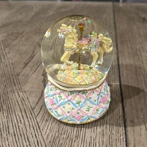 Vintage Happy Birthday snow globe